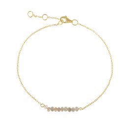 Pulsera Plata Dorada Mujer PUM0035DOLA Piedras Minerales Labradorita