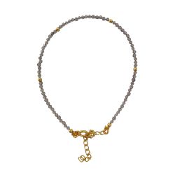 Pulsera Plata Dorada Mujer PUM0036DOLA Piedras Minerales Labradorita