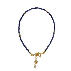 Pulsera Plata Dorada Mujer PUM0036DOLP Piedras Minerales Lapislázuli