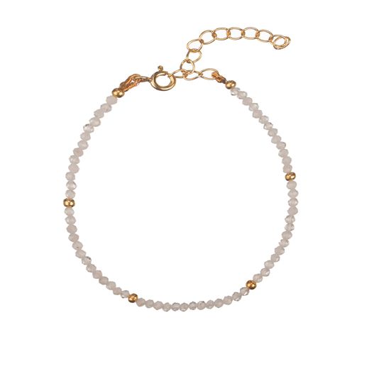 Pulsera Plata Dorada Mujer PUM0036DOPL Piedras Minerales Piedra Luna