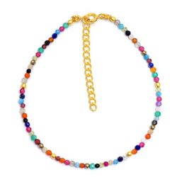 Pulsera Plata Dorada Mujer PUM0036DOVA Piedras Minerales Varias