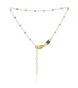 Pulsera Plata Dorada Mujer PUM0043DOTUXX Piedras Minerales Turquesa