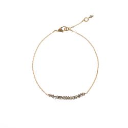 Pulsera Plata Dorada Mujer PUM0045DOCHXX Piedras Minerales Cuarzo Ahumado