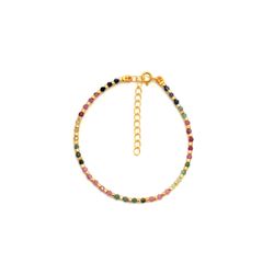 Pulsera Plata Dorada Mujer PUM0047DOPL Piedras Minerales Piedra Luna