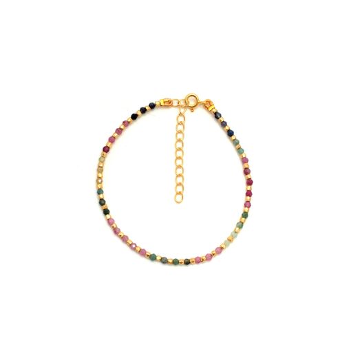 Pulsera Plata Dorada Mujer PUM0047DOPL Piedras Minerales Piedra Luna