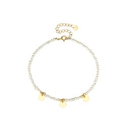 Pulsera Plata Dorada Mujer PUM0049DOPA Perlas