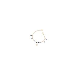 Pulsera Plata Dorada Sovrani 16+4cm J7466 Cristal Azul Onix Hoja