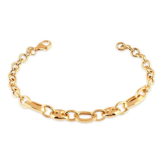 Polsera Plata Daurada Sovrani 22,5cm AVP171 Cadena Baules