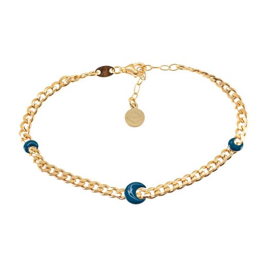 Sovrani Golden Silver Bracelet AVP202 Chain With Enameled Moons