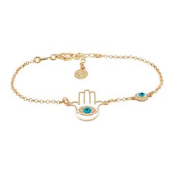 Pulsera Plata Dorada Sovrani AVP246 Ojo De La Suerte Mano Fátima