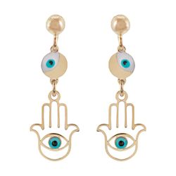 Pulsera Plata Dorada Sovrani AVP248 Ojo Mano Fátima Circonitas