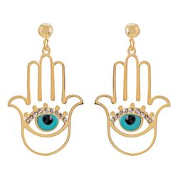 Pulsera Plata Dorada Sovrani AVP251 Ojo Mano Fátima Circonitas