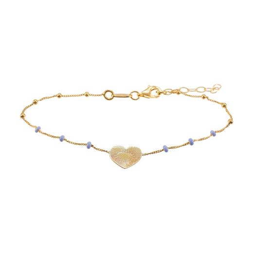 Pulsera Plata Dorada Sovrani AVP326 Corazón Bolas Esmaltadas