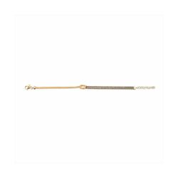 Pulsera Plata Dorada Sovrani Mujer J9171 Nudo Central C. Circonitas Negras 17+3