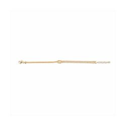 Pulsera Plata Dorada Sovrani Mujer J9174 Nudo Central C. Circonitas Amarillas 17+3