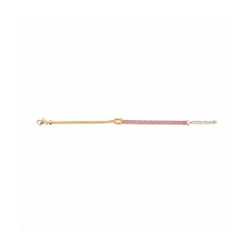 Pulsera Plata Dorada Sovrani Mujer J9175 Nudo Central C. Circonitas Fucsia 17+3