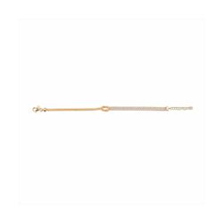 Pulsera Plata Dorada Sovrani Mujer J9177 Nudo Central C. Circonitas Rosa 17+3