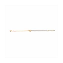 Pulsera Plata Dorada Sovrani Mujer J9178 Nudo Central C. Circonitas 17+3