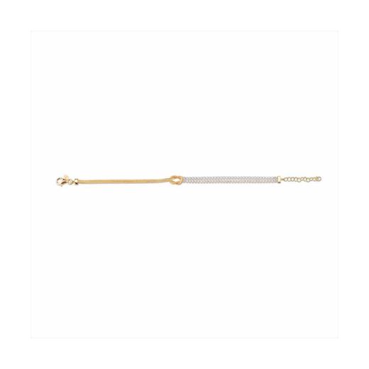Pulsera Plata Dorada Sovrani Mujer J9178 Nudo Central C. Circonitas 17+3