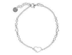 Pulsera Plata Liska LAF6340BR Corazones En Brillo
