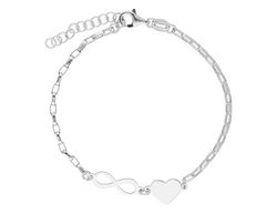 Pulsera Plata Liska LAF6383BR Infinito & Corazón