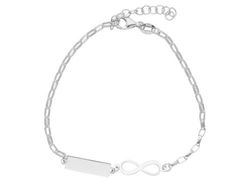 Pulsera Plata Liska LAF6386BR-I Infinito & Placa En Brillo