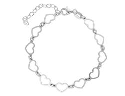 Pulsera Plata Liska LAF6398BR Corazones En Brillo
