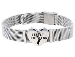 Pulsera Plata Liska LM34BR Corazón Palabra BEST FRIEND En Brillo