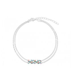 Pulsera Plata Liska Mujer MAMA03BR-M Mamá