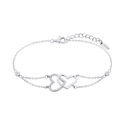 Pulsera Plata Lotus LP1818-2/1 Corazones Circonitas