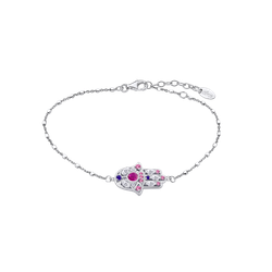 Pulsera Plata Lotus LP1989-2/1 Mano De Fátima Circonitas Multicolor