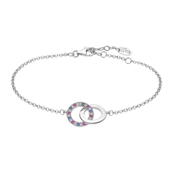 Pulsera Plata Lotus LP1990-2/3 Aros Unidos Circonitas Multicolor