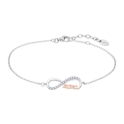Pulsera Plata Lotus LP3213-2/1 Infinito - Palabra MAMÁ - Circonitas