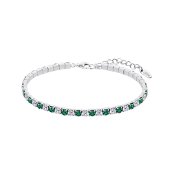 Pulsera Plata Lotus LP3452-2/7 Circonitas Verdes Bicolor Blanco