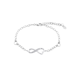 Pulsera Plata Lotus LP3616-2/1 Infinito Circonitas - Corazones