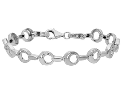 Pulsera Liska Plata LPZ152BR Eslabones Circonitas