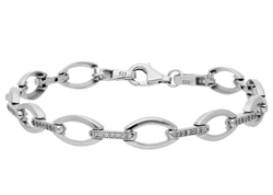 Pulsera Liska Plata LPZ155BR Eslabones Circonitas