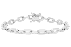 Pulsera Liska Plata LPZ172BR Eslabones Circonitas