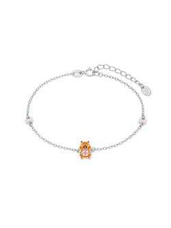 Pulsera Plata Marea Niña D03603/AZ Capibara Esmaltado C. Circonitas Rosa
