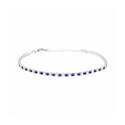 Pulsera Plata Mujer B27005SP Circonitas Zafiro Bicolor Blancas 16+2cm