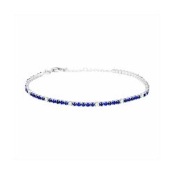 Pulsera Plata Mujer B27175SP Circonitas Zafiro Bicolor Blancas 16+2cm