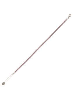 Pulsera Plata Mujer PPRL1/4P Circonitas Rosadas