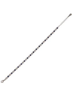 Pulsera Plata Mujer PPRL5/MZ Circonitas Azules Bicolor Blancas