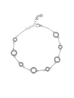 Pulsera Plata Mujer PPUL2836 Círculos C. Circonitas
