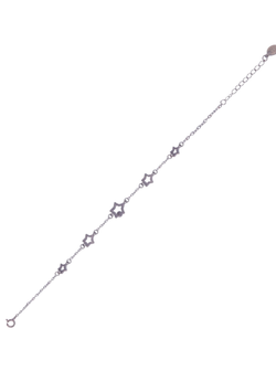 Pulsera Plata Mujer PPUL2984 Estrellas Caladas C. Circonitas
