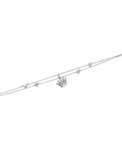 Pulsera Plata Mujer PPUL3036 Corona En Brillo