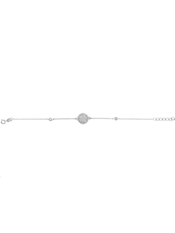 Pulsera Plata Mujer PPUL3039 Círculo C. Circonitas