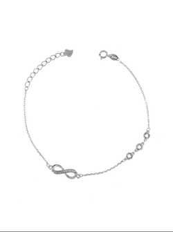 Pulsera Plata Mujer PPUL3043 Infinito C. Circonitas
