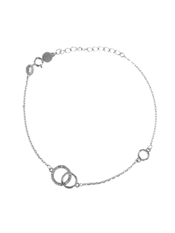 Pulsera Plata Mujer PPUL3050 Círculos C. Circonitas Multicolor
