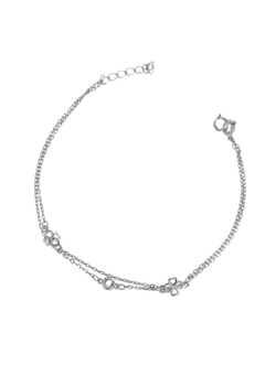 Pulsera Plata Mujer PPUL3051 Tréboles En Brillo